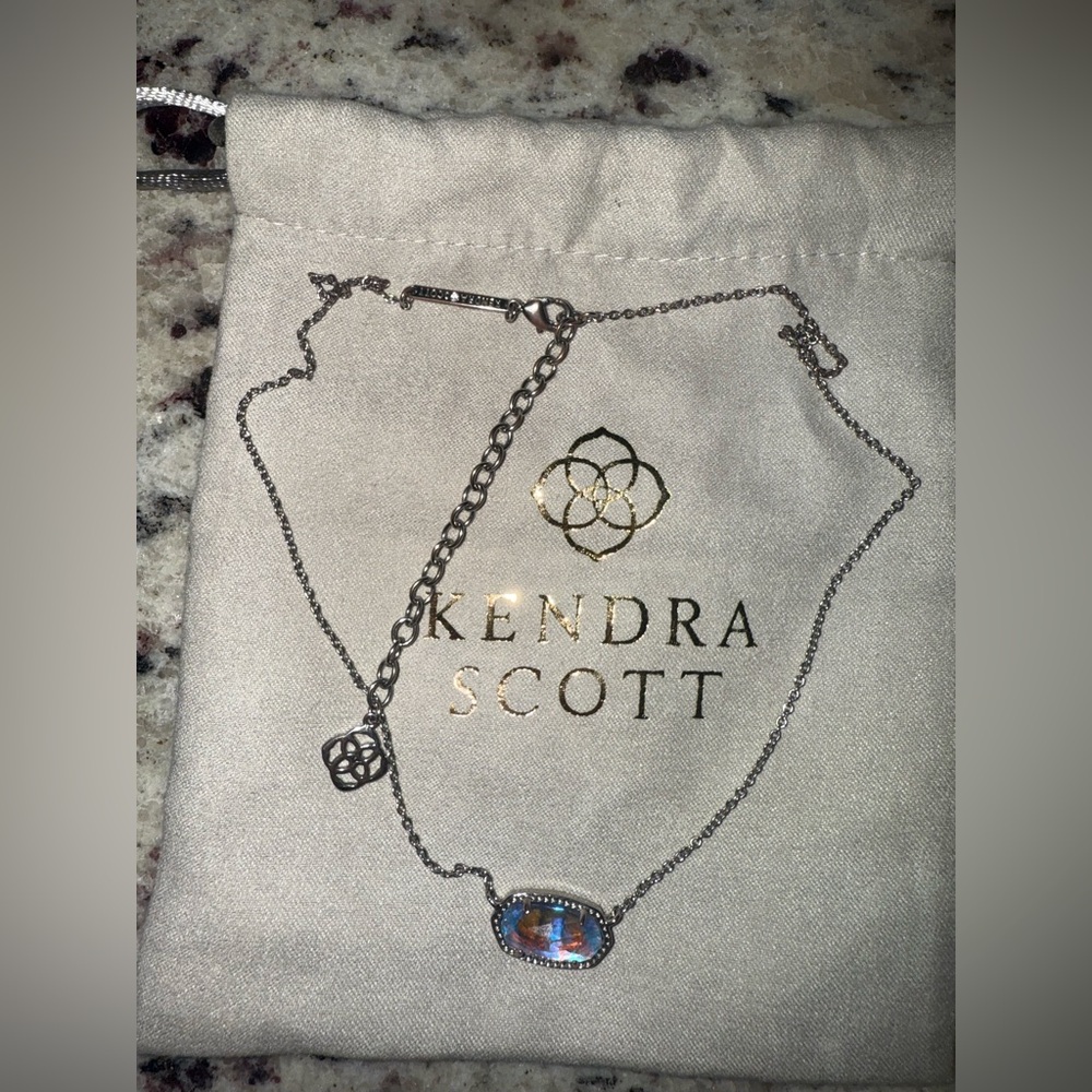 Kendra Scott Silver Elisa Iridescent Stone